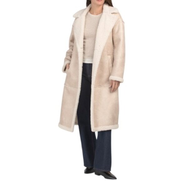 BCBGMAXAZRIA Pearl Missy Long Faux Shearling Jacket - Picture 1 of 2